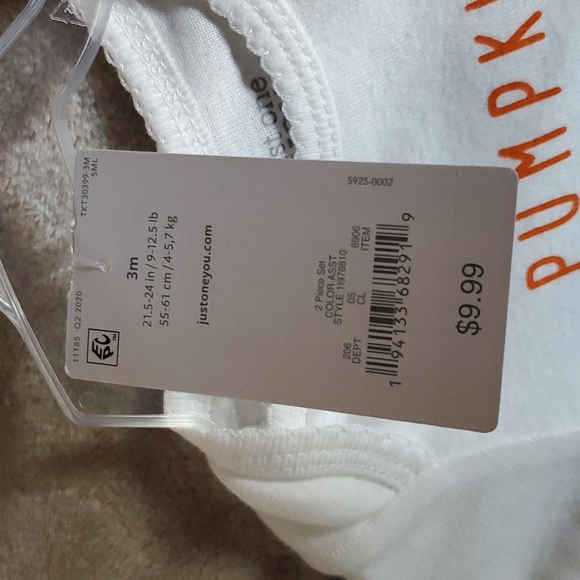 Carter Just One You Pumpkin Spice 2pc outfit - 3M - Picture 6 of 7